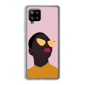 CaseCompany Yellow glasses: Samsung Galaxy A42 5G Transparant Hoesje