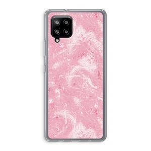 CaseCompany Abstract Painting Pink: Samsung Galaxy A42 5G Transparant Hoesje