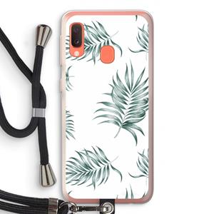 CaseCompany Simple leaves: Samsung Galaxy A20e Transparant Hoesje met koord