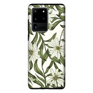 CaseCompany Wit bloemenpatroon: Samsung Galaxy S20 Ultra Tough Case