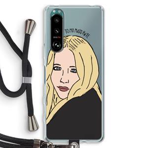 CaseCompany Mary Kate: Sony Xperia 5 III Transparant Hoesje met koord