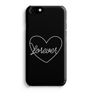 CaseCompany Forever heart black: iPhone 8 Volledig Geprint Hoesje