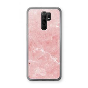 CaseCompany Roze marmer: Xiaomi Redmi 9 Transparant Hoesje