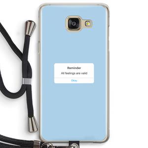 CaseCompany Reminder: Samsung Galaxy A5 (2016) Transparant Hoesje met koord