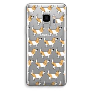 CaseCompany Doggy: Samsung Galaxy S9 Transparant Hoesje