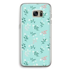 CaseCompany Small white flowers: Samsung Galaxy S7 Edge Transparant Hoesje