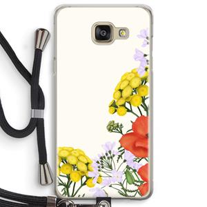 CaseCompany Wilde bloemen: Samsung Galaxy A5 (2016) Transparant Hoesje met koord