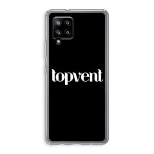 CaseCompany Topvent Zwart: Samsung Galaxy A42 5G Transparant Hoesje
