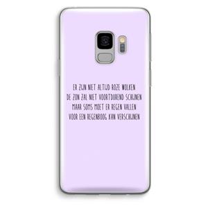 CaseCompany Regenboog: Samsung Galaxy S9 Transparant Hoesje