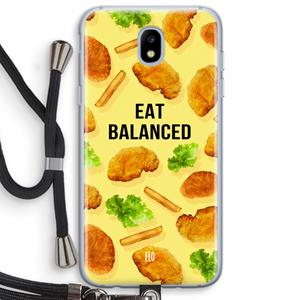 CaseCompany Eat Balanced: Samsung Galaxy J5 (2017) Transparant Hoesje met koord