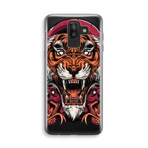 CaseCompany Tiger and Rattlesnakes: Samsung Galaxy J8 (2018) Transparant Hoesje