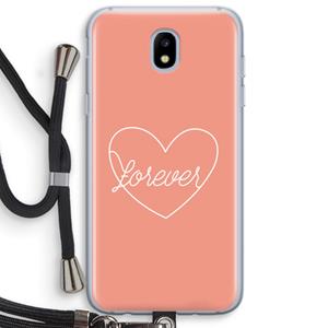 CaseCompany Forever heart: Samsung Galaxy J5 (2017) Transparant Hoesje met koord