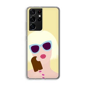 CaseCompany Ice cream: Samsung Galaxy S21 Ultra Transparant Hoesje