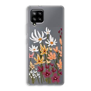 CaseCompany Painted wildflowers: Samsung Galaxy A42 5G Transparant Hoesje
