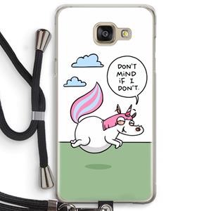 CaseCompany Unicorn: Samsung Galaxy A5 (2016) Transparant Hoesje met koord