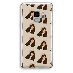 CaseCompany Bonjour mon amour: Samsung Galaxy S9 Transparant Hoesje