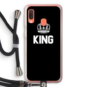 CaseCompany King zwart: Samsung Galaxy A20e Transparant Hoesje met koord