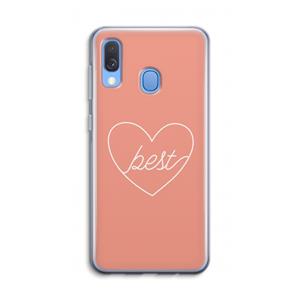 CaseCompany Best heart: Samsung Galaxy A40 Transparant Hoesje