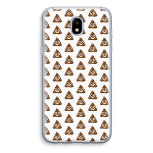 CaseCompany Poop emoji: Samsung Galaxy J5 (2017) Transparant Hoesje