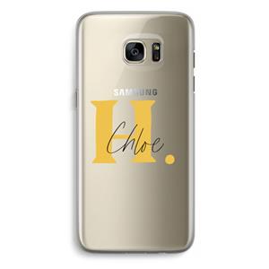 CaseCompany Amber Script: Samsung Galaxy S7 Edge Transparant Hoesje