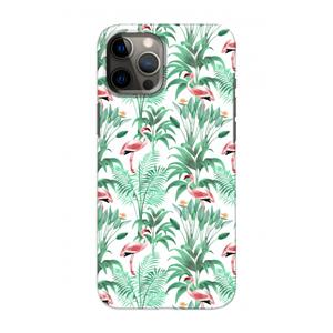 CaseCompany Flamingo bladeren: Volledig geprint iPhone 12 Pro Hoesje