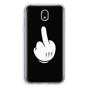 CaseCompany Middle finger black: Samsung Galaxy J5 (2017) Transparant Hoesje
