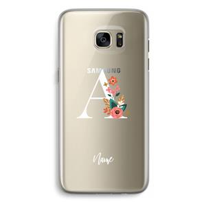 CaseCompany Pink Bouquet: Samsung Galaxy S7 Edge Transparant Hoesje