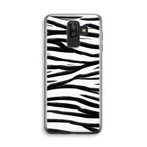 CaseCompany Zebra pattern: Samsung Galaxy J8 (2018) Transparant Hoesje