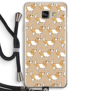 CaseCompany Doggy: Samsung Galaxy A5 (2016) Transparant Hoesje met koord