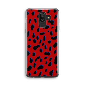 CaseCompany Red Leopard: Samsung Galaxy J8 (2018) Transparant Hoesje