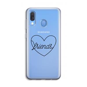 CaseCompany Friends heart black: Samsung Galaxy A40 Transparant Hoesje