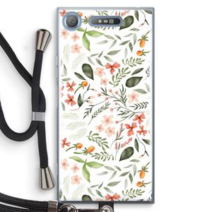 CaseCompany Sweet little flowers: Sony Xperia XZ1 Transparant Hoesje met koord