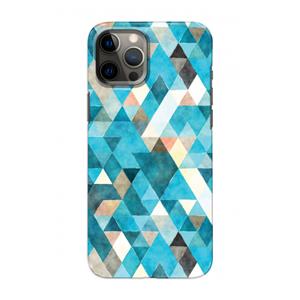 CaseCompany Gekleurde driehoekjes blauw: Volledig geprint iPhone 12 Pro Hoesje