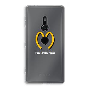 CaseCompany I'm lovin' you: Sony Xperia XZ2 Transparant Hoesje