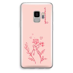 CaseCompany Giving Flowers: Samsung Galaxy S9 Transparant Hoesje