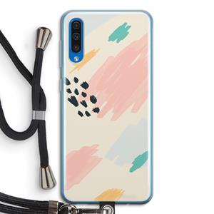 CaseCompany Sunday Chillings: Samsung Galaxy A50 Transparant Hoesje met koord