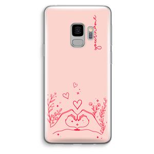 CaseCompany Love is in the air: Samsung Galaxy S9 Transparant Hoesje