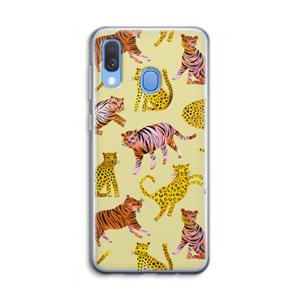 CaseCompany Cute Tigers and Leopards: Samsung Galaxy A40 Transparant Hoesje