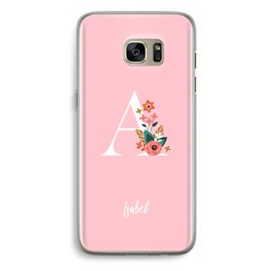 CaseCompany Pink Bouquet: Samsung Galaxy S7 Edge Transparant Hoesje