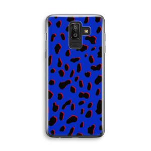 CaseCompany Blue Leopard: Samsung Galaxy J8 (2018) Transparant Hoesje