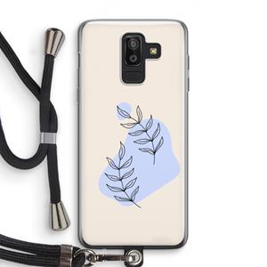 CaseCompany Leaf me if you can: Samsung Galaxy J8 (2018) Transparant Hoesje met koord