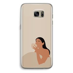 CaseCompany Fresh coffee: Samsung Galaxy S7 Edge Transparant Hoesje