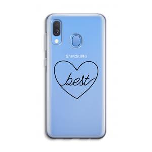 CaseCompany Best heart black: Samsung Galaxy A40 Transparant Hoesje