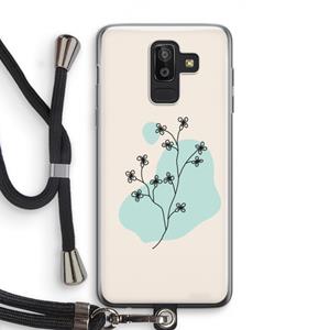 CaseCompany Love your petals: Samsung Galaxy J8 (2018) Transparant Hoesje met koord