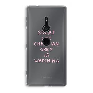 CaseCompany Christian Grey: Sony Xperia XZ2 Transparant Hoesje