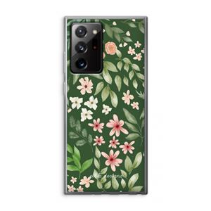 CaseCompany Botanical green sweet flower heaven: Samsung Galaxy Note 20 Ultra / Note 20 Ultra 5G Transparant Hoesje