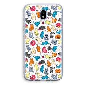 CaseCompany Kleurrijke katten: Samsung Galaxy J5 (2017) Transparant Hoesje