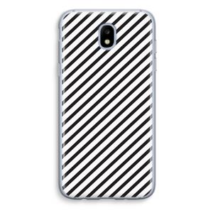 CaseCompany Strepen zwart-wit: Samsung Galaxy J5 (2017) Transparant Hoesje