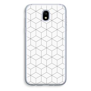 CaseCompany Zwart-witte kubussen: Samsung Galaxy J5 (2017) Transparant Hoesje