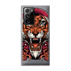 CaseCompany Tiger and Rattlesnakes: Samsung Galaxy Note 20 Ultra / Note 20 Ultra 5G Transparant Hoesje